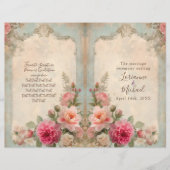 Papier Cérémonie de mariage florale élégante (Devant)