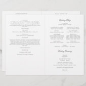 Papier Cérémonie de messe des Mariages catholiques gris 2 (Devant / Derrière)