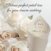 Papier Cérémonie de monographie du cône de pétale mariage