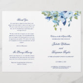 Papier Cérémonie des Mariages catholiques bleus avec la m (Devant)