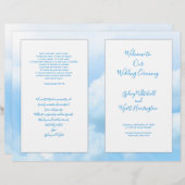 Papier Cérémonie des Mariages catholiques du ciel céleste (Devant / Derrière)