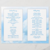 Papier Cérémonie des Mariages catholiques du ciel céleste (Dos)