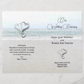 Papier Cérémonie des Mariages de mer et de sable Programm (Devant)