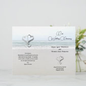 Papier Cérémonie des Mariages de mer et de sable Programm (Debout devant)