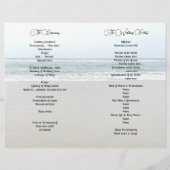 Papier Cérémonie des Mariages de mer et de sable Programm (Dos)