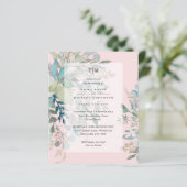 Papier Cérémonie et réception du Mariage Dusty Pink Sage (Debout devant)