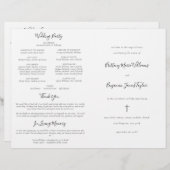 Papier Cérémonie Mariage catholique moderne avec programm (Devant / Derrière)
