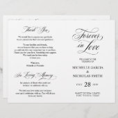 Papier Cérémonie mariage, Élégance classique Noir (Devant / Derrière)