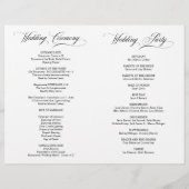 Papier Cérémonie mariage, Élégance classique Noir (Dos)