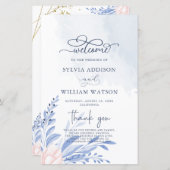 Papier Cérémonie Mariage réussie Blue Greenery (Devant / Derrière)