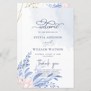 Papier Cérémonie Mariage réussie Blue Greenery