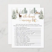 Papier Cerf de forêt Qui connaît maman meilleur jeu (Devant / Derrière)