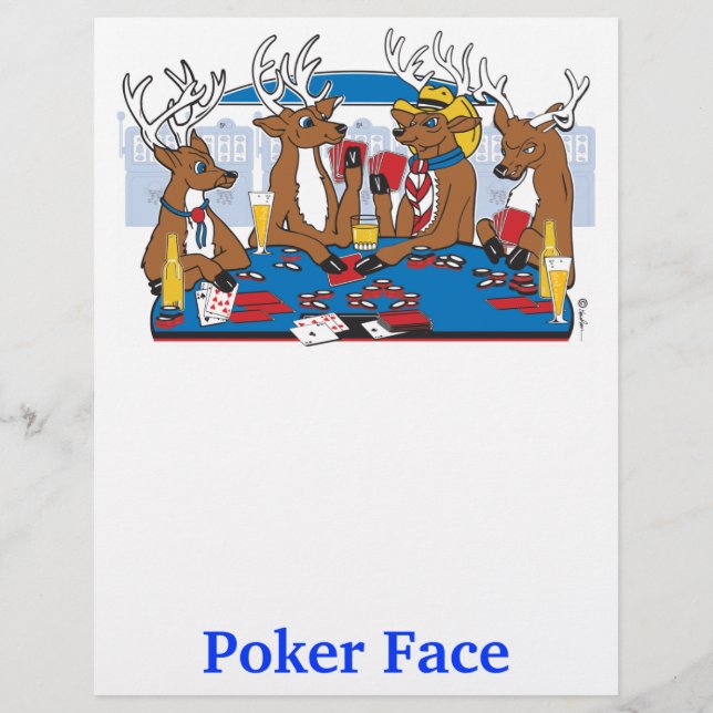 Papier Cerf Poker Face (Devant)