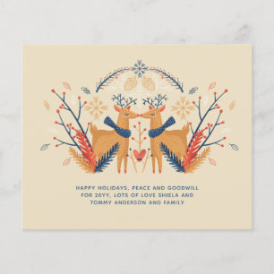 Papier Cerfs de Noël budgétaires Stags Art folklorique sc