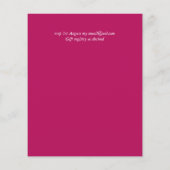 Papier Cerise Pink Script Typographie Mariage budgétaire (Dos)