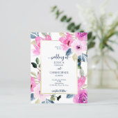 Papier Cerise rose printemps fleurs budget invitation mar (Debout devant)