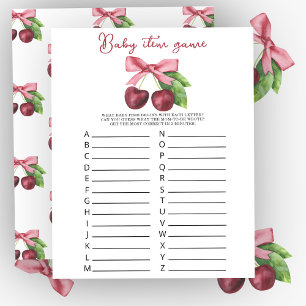 Papier Cerises baby shower Baby item Jeu