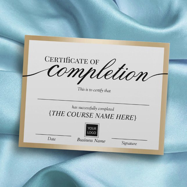 Papier Certificat d'achèvement Gold Frame Award (Créateur téléchargé)