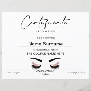 Papier Certificat d'achèvement minimaliste simple moderne