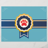 Papier certificat d'adoption de chiot d'anniversaire sur  (Dos)