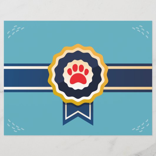 Papier certificat d'adoption de chiot d'anniversaire sur (Dos)