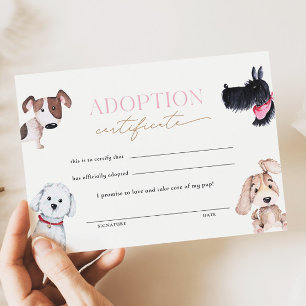 Papier Certificat d'adoption de marionnettes