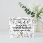 Papier Certificat d'appartenance à l'église (Debout devant)