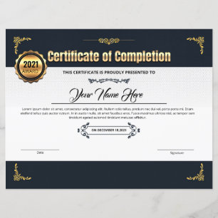 Papier Certificat D'Appréciation