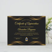 Papier Certificat d'appréciation (Debout devant)