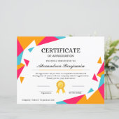 Papier Certificat d'appréciation (Debout devant)