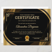 Papier Certificat d'appréciation (Devant / Derrière)