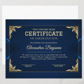 Papier Certificat d'appréciation (Devant / Derrière)