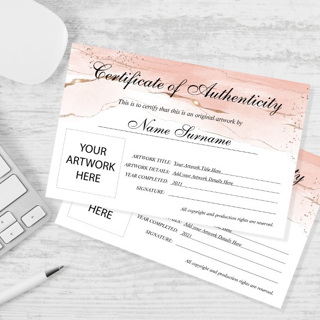 Papier Certificat d'authenticité (Créateur téléchargé)