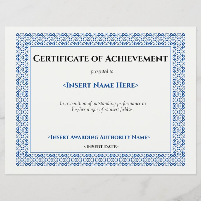 Papier Certificat d'avènement (Devant)