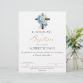 Papier Certificat de baptême, certificat de baptême (Debout devant)