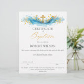 Papier Certificat de baptême, certificat de baptême (Debout devant)