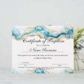 Papier Certificat de baptême, Dédication pour bébés (Debout devant)