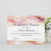 Papier Certificat de baptême, Dédication pour bébés (Debout devant)