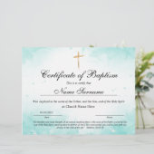 Papier Certificat de baptême, Dédication pour bébés (Debout devant)