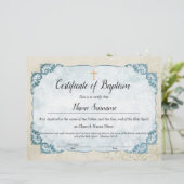 Papier Certificat de baptême, Dédication pour bébés (Debout devant)