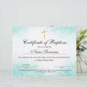 Papier Certificat de baptême, Dédication pour bébés (Debout devant)