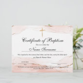 Papier Certificat de baptême, Dédication pour bébés (Debout devant)