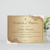 Papier Certificat de baptême, Dédication pour bébés (Debout devant)