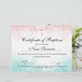 Papier Certificat de baptême, Dédication pour bébés (Debout devant)