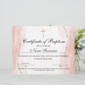 Papier Certificat de baptême, Dédication pour bébés (Debout devant)