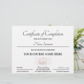Papier Certificat de base en ligne de fin de cours (Debout devant)