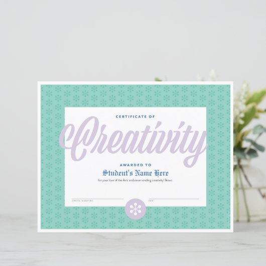 Papier Certificat de bonté (Debout devant)