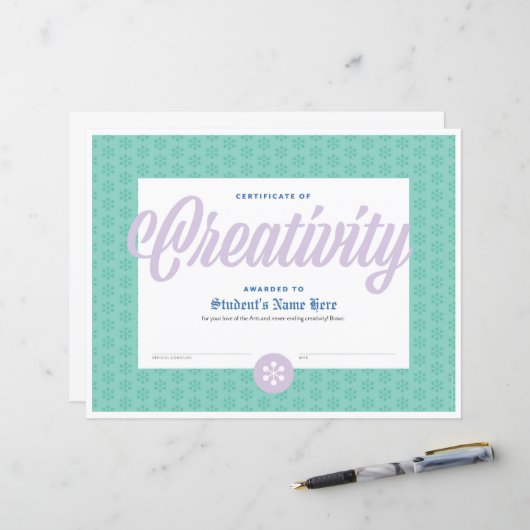 Papier Certificat de bonté (Devant/Arrière en situation)