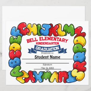 Papier Certificat de diplôme d'alphabet