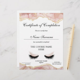 Papier Certificat de fin de cours